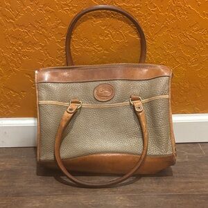 Dooney&Bourke Brown and Tan Leather Handbag